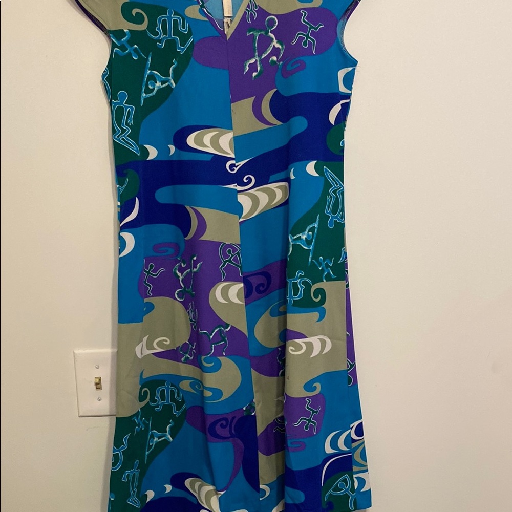 Original Hawaii multicolour Abstract Print Dress